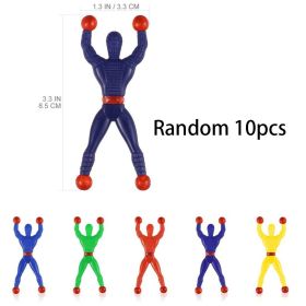 10pcs Random Wall Climbing Toy; Wall Tumblers Sticky Toys; Sticky Wall Climbers Rolling Men Creative Tricky Toys For Boys And Girls; Birthday Party Fa