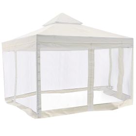 10x10ft 2T Tent Top Ivory w/ Netting (Color: As Picture)