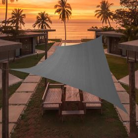 Artpuch Custom Size Dark Grey Sun Shade Sail Triangle Canopy 185 GSM Durable Fabric UV Block Awning for Outdoor Patio Garden Backyard (Customized Avai (Color: Dark Grey, size: 06'x21')