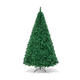 5/6 Feet Artificial PVC Hinged Christmas Tree with Solid Metal Stand (size: 8FT)
